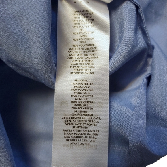 Self-Portrait Dove Blue Lace Spiral Paneled Zip-Up Mini Dress Spring Summer 0 - Picture 12 of 12